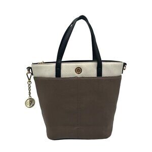 Anne Klein Tan Color Block Shoulder Bag